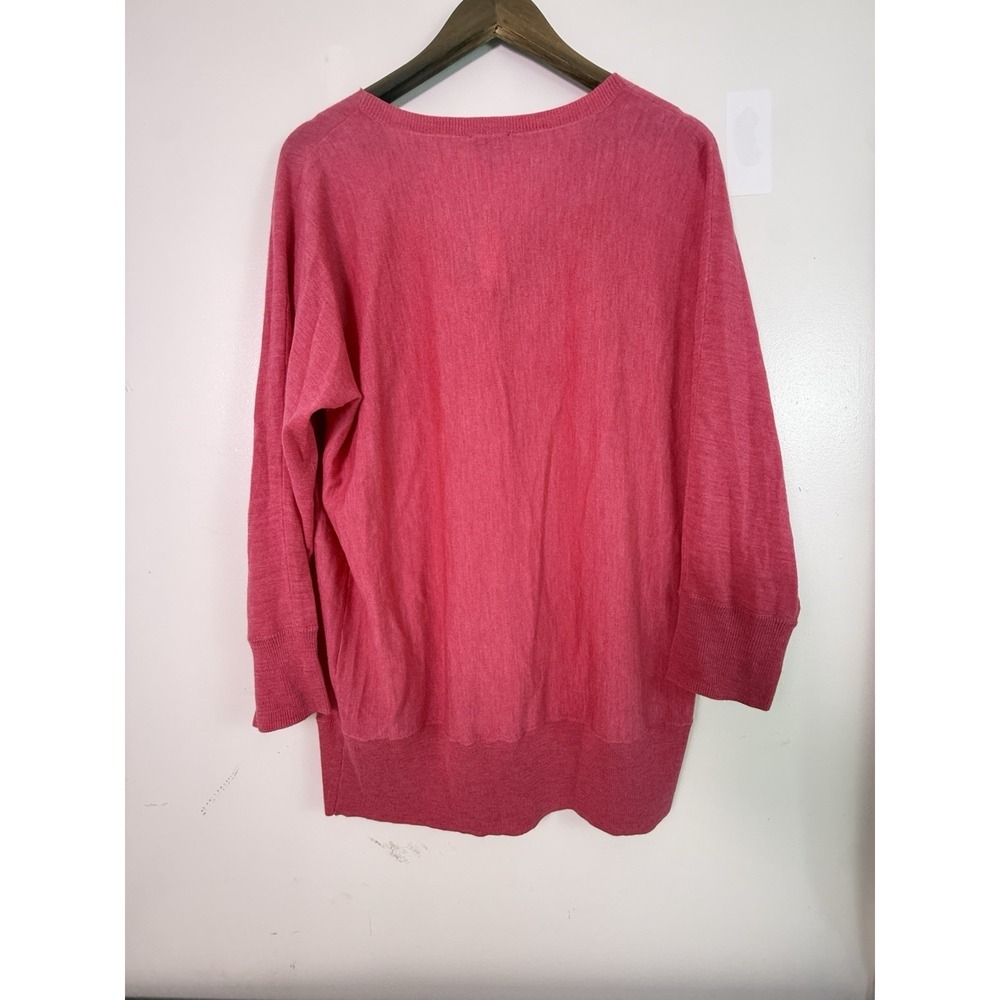 Talbots 100% Merino Wool Sweater 1X Pink Cowl Neck Lightweight Plus NWT - Picture 3 of 10